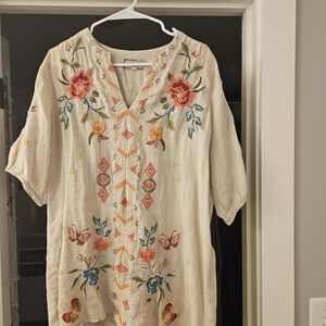 Johnny Was Embroidered Tunic-Large